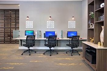 24-Hour Media/Wi-Fi Lounge and Business Center with Mac/PCs and Wireless Printing* (For Apple Devices*)